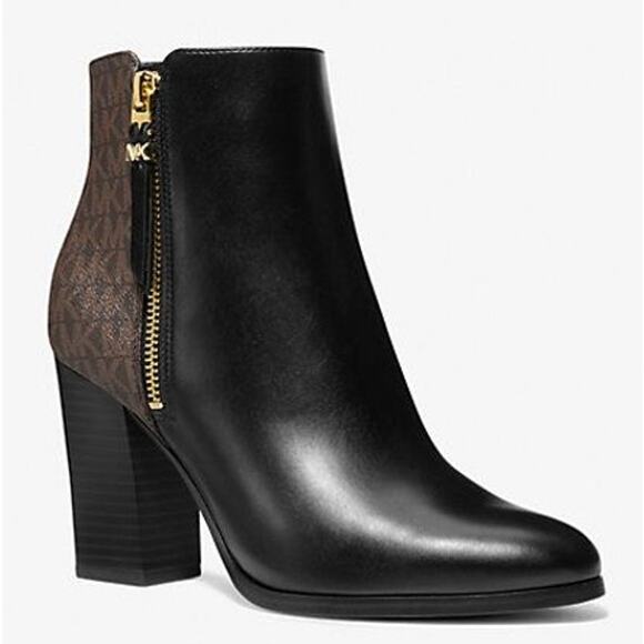 MICHAEL KORS Women's Logo Trim Britt Ankle Boot Heels | Size 11M | NEW in Box - Picture 1 of 9
